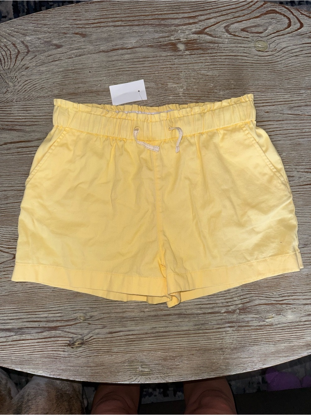 NWT Crewcuts Lemon Yellow Drawstring Shorts size girls 16 or Women’s size 2 or 4
